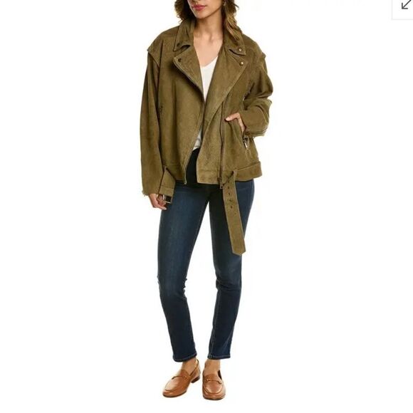 Ted Baker
Louiey Perforated Suede Biker Jacket NWT - Picture 2 of 9